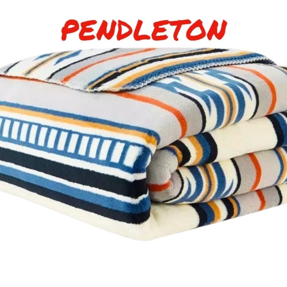 Pendleton Plush Throw 50" x 70" Saltillo Stripe Super Soft‎ Velvety Feel